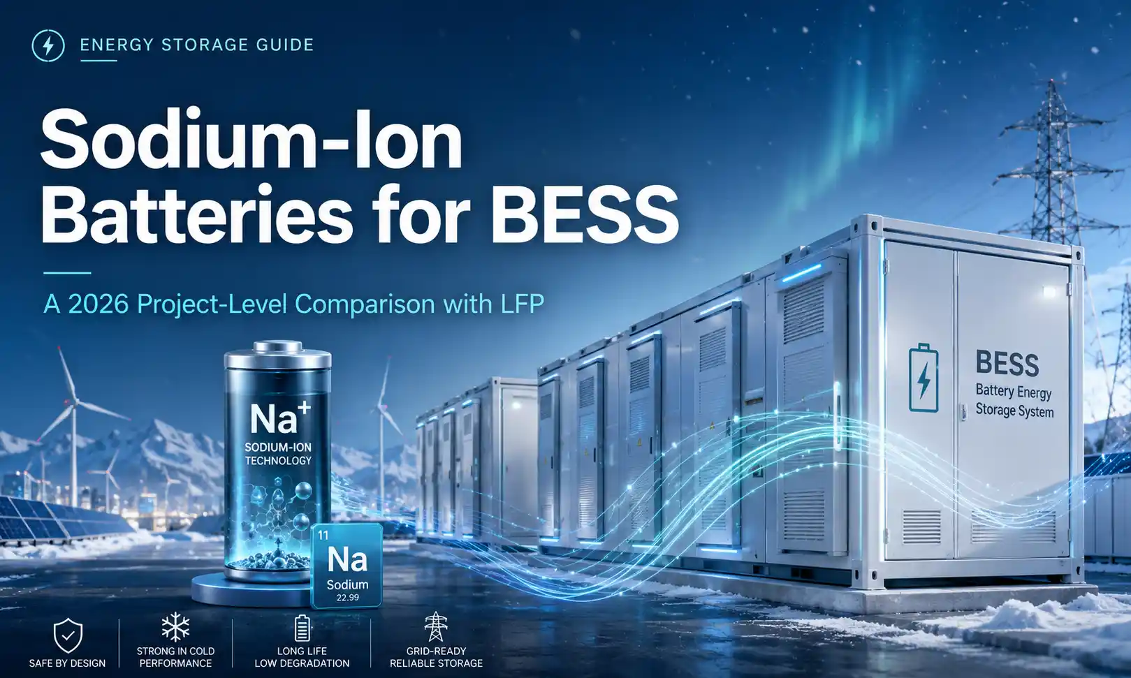 Natrium-ion-batterij-energie-opsjlaag in 2026: veur-, naodeile & LFP-vergelie...